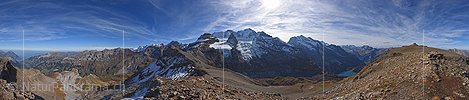 P022596: 360° Gipfelpanorama Bundstock, inkl. Blüemlisalpgletscher