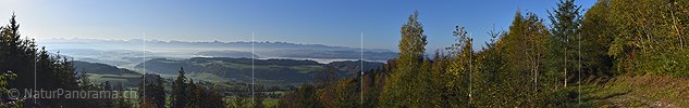 P023884: Panoramafoto Dentenberg und Stockhornkette vom Bantiger