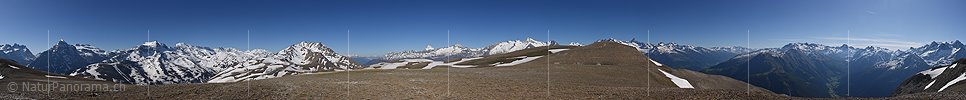 P024041: 360° Gipfelpanorama Breithorn (Saflischtal)