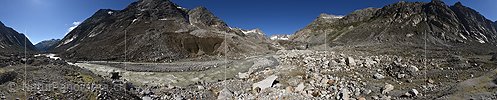 P024133: 360° Panorama photo Young Aare off the Unteraar glacier (Date 7.2020)