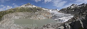 P025152: Panorama photo Rhone glacier (as of 7.2021)