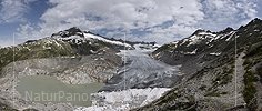 P025155: Panorama photo Rhone glacier (as of 7.2021)