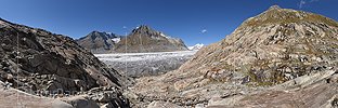 P026108: Panoramafoto Grosser Aletschgletscher bei Märjelen (Stand 9.2022)