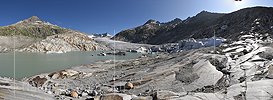 P026453a: Panorama photo Rhone glacier (as of 7.2023)