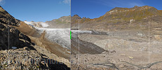 V000028: Interaktiver Vorher-Nachher Gletschervergleich vom Griesgletscher