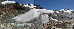 V000029: Interaktiver Vorher-Nachher Gletschervergleich vom Alphubelgletscher